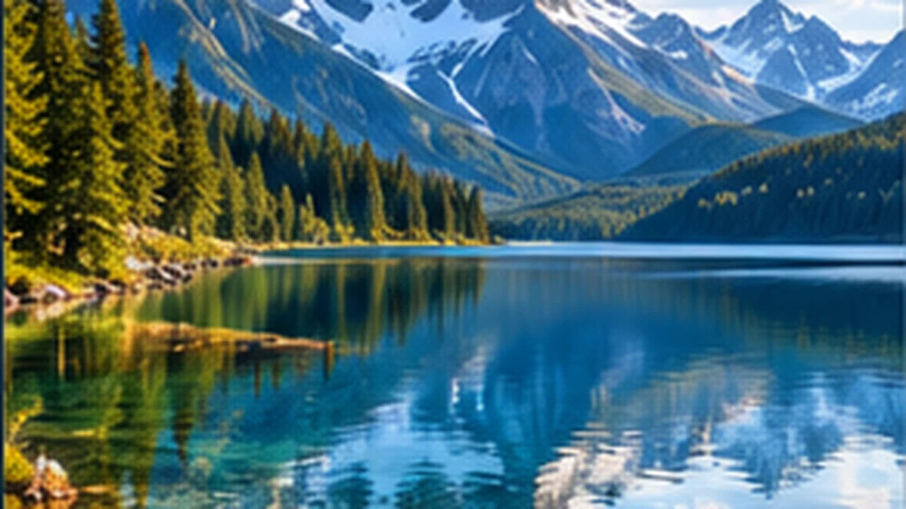 Paisagem natural como exemplo visual de vídeo